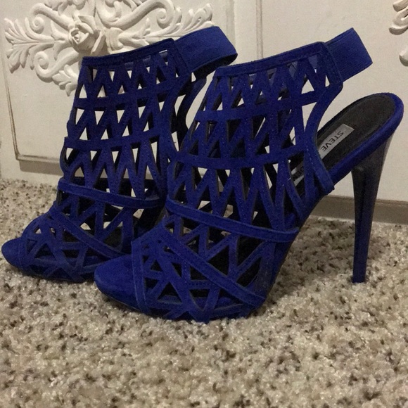 Steve Madden Blue Heels - Picture 1 of 4